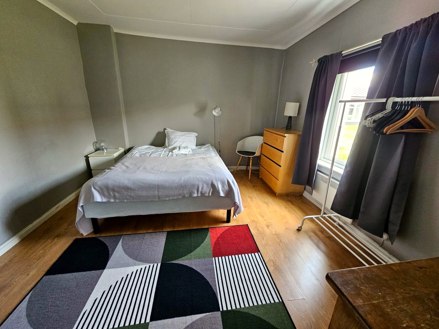 Furnished bedroom in corporate accommodation in Kiruna